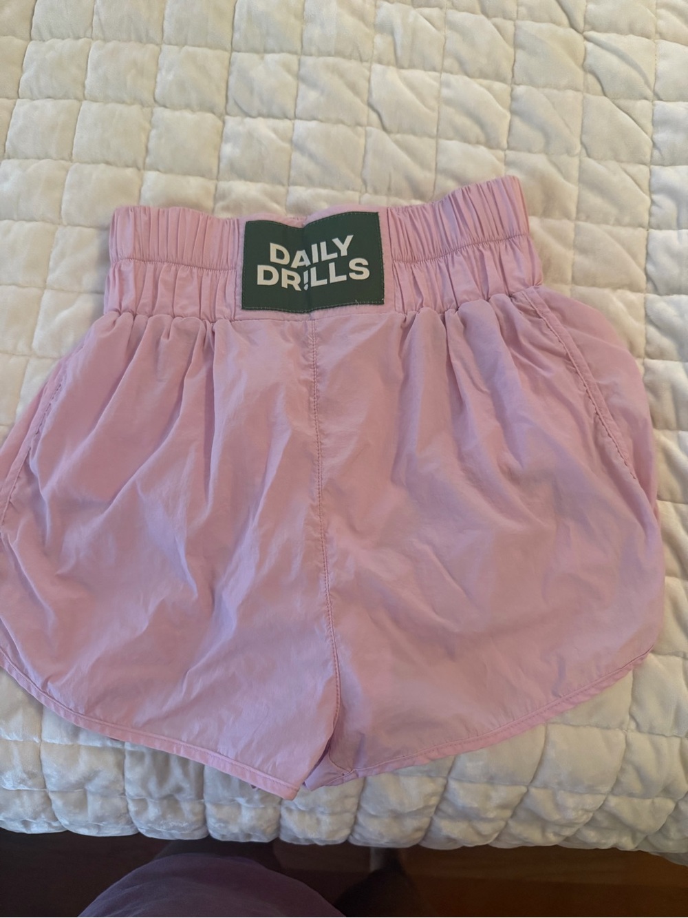 Daily Drills Bounce Light Pink Athletic Shorts with Elastic Waist